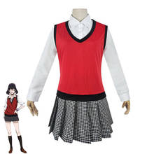Fantasia feminina de anime kakegurui, conjunto completo de saia e camisa japonesa para cosplay de ikishima 2024 - compre barato