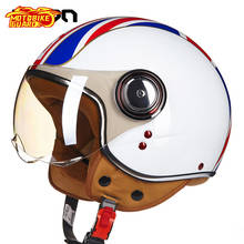 BEON Fashion 3/4 helmets open face Retro helmet Motorcycle Vintage scooter E-bike helmet Italy moto casco unisex helmet 2024 - buy cheap