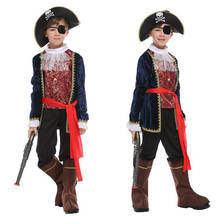 Umorden костюмы на Хэллоуин для мальчиков, пиратский капитан, костюм с одним глазом, костюм для косплея для мальчиков, детское платье для вечеринки 2024 - купить недорого