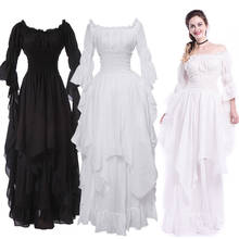 Vestido Medieval renacentista para mujer, estilo gótico Vintage, longitud hasta el suelo, sin cinturón, vestido Medieval 2024 - compra barato