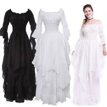 Women Medieval Dress Renaissance Vintage Style Gothic Dress Floor Length Women Cosplay Dresses Without Belt Medieval Dress Gown 2024 - buy cheap