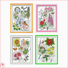 Joy Sunday Draw The Four Seasons Cross Stitch Kit 14ct 11ct Needle And Thread Embroidery Set DIY Handmade Needlework Home Deco 2024 - buy cheap