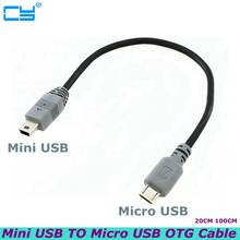 Кабель для передачи данных OTG microUSB miniUSB OTG кабель для передачи данных Micro-Mini OTG кабель для мобильного телефона с жестким диском 2024 - купить недорого