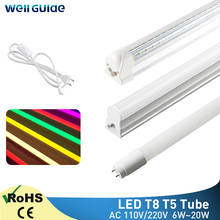 Lâmpada fluorescente led, tubo t5 t8 6w 9w 20w, 30cm 60cm, 2835 smd ac110v 220v 300mm, 600mm, 1ft 2ft 2024 - compre barato