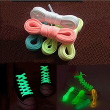 Cordones fluorescentes de colores del arcoíris, luminosos para la noche oscura, zapatillas planas, cordones de zapatos de lona que brillan 80/100/120cm, 1 par 2024 - compra barato