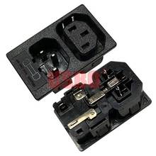 Toma de corriente universal con fusible Industrial, 10A, 250V, IEC320-C13/C14, 2 clavijas, PDU, cableado integrado en el chasis 2024 - compra barato