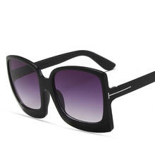 2021 Oversized Sunglasses Women Vintage Square Black Sun Glasses Men Gradient Retro Eyeglasses Big Shades Brand Designer UV400 2024 - buy cheap