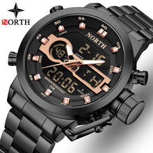 NORTH Watches Mens Casual Brand Top Luxury Quartz Watch Chronograph Sport Men Watch Digital Military Clock Relogio Masculino 2024 - buy cheap