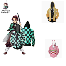 Disfraz de Anime/Demon Slayer /Kimetsu No Yaiba para hombre y mujer, chaqueta con capucha para Cosplay, invierno y Otoño, para Halloween 2024 - compra barato