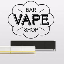 Vape бар магазин значки, наклейки на стену современные настенные окна украшения виниловые наклейки Фреска переклеивающиеся декоративные наклейка для спальни A288 2024 - купить недорого