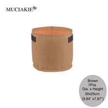 MUCIAKIE-macetas transpirables de tela de 3 galones, bolsa de raíces, contenedor inteligente para plantas, 25x20cm, 1 ud. 2024 - compra barato