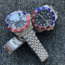 OUMASHI 40mm Watch Men Automatic Mechanical Watches GMT Red blue Bezel Luxury Sapphire Crystal Luminous Waterproof Men watch 2024 - buy cheap