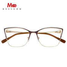 Meeshow New Design Metal Glasses Frame Women Titanium Alloy Cat Eye Eyeglasses Optical Frame Myopia Female Prescription Glasses 2024 - buy cheap