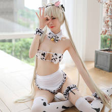 2021 New Cos Cow Cosplay Costume Maid Tankini Bikini Swimsuit Anime Girls Swimwear Clothing Lolita Bra and Panty Set Stockings 2024 - buy cheap