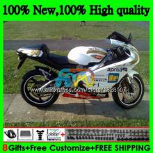 RS125R For Aprilia RS 125 R RR RS125 99 00 01 02 03 04 05 White golden 64BS.26 RS4 RS-125 1999 2000 2001 2002 2003 2005 Fairing 2024 - buy cheap