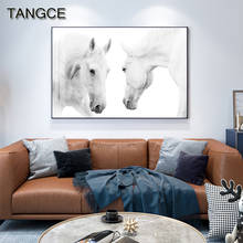 Modern Abstract Horse Canvas Painting Animal Posters and Prints Big Horizontal Wall Pictures for Living Room Fashion Wall Art HD 2024 - buy cheap