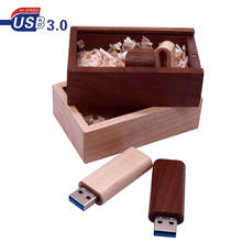 Pendrive de madera con logotipo personalizado, unidad Flash USB 3,0, 4GB, 16GB, 32GB y 64GB, regalo de boda 2024 - compra barato