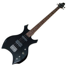 4 string electric bass guitar 43 inch brown full basswood body bass guitar with Canada maple neck black color 2024 - buy cheap