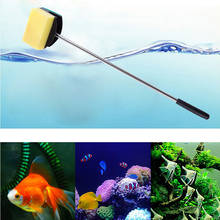 Glass Fish Tank Algae Yellow Green Double Side Sponge Aquarium Cleaning Brush Tool Aquarium Accessories Fisk Tank Tools 2024 - buy cheap