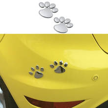 2 uds. Etiqueta engomada del coche fresco, 3D pata de diseño, Animal, perro, gato, oso, huellas de patas, para Infiniti EX37, FX45, G20, JX35, J30, M30, M35, M45 2024 - compra barato