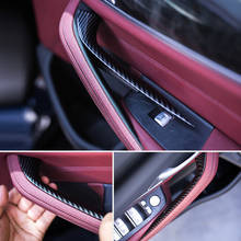 LHD RHD  Black Car Styling Interior Door Panel Handle Inner Pull Protective Cover Trim For BMW NEW 5-series G30 G38 2018 2019 2024 - buy cheap