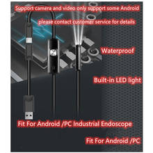 5.5mm HD IP67 waterproof Android phone computer usb endoscope video industrial pipeline car endoscope 1 meter working length 2024 - buy cheap