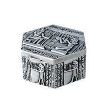 Creative zinc alloy Material jewelry box Egyptian style Vintage jewelry box exquisite Grade Flannel Design Creative Gifts 2024 - buy cheap