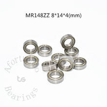 MR148ZZ 8*14*4(mm) 10pieces free shipping bearing metal sealed  ABEC-5 chrome steel miniature bearing Transmission Parts 2024 - buy cheap