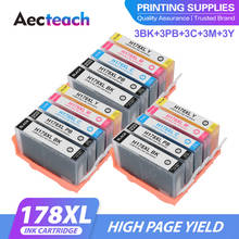 Aecteach Новый 15Pk полный набор для HP 178 178XL переработанного чернильного картриджа для HP 178 Photosmart 5510 5515 6510 7510 B109a B109n B110a принтер 2024 - купить недорого