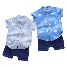 Baby boy clothes summer new fashion cartoon print short-sleeve shirt shorts 2-piece suit boy pure cotton suit 0-4years baby suit 2024 - buy cheap