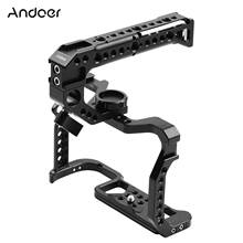 Andoer Aluminum Alloy Camera Cage+Top Handle Kit for Canon EOS R5 R6 DSLR camera 1/4"Screw Holes Dual Cold Shoe Camera Video Rig 2024 - buy cheap