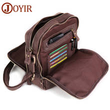 JOYIR-Bolso bandolera de piel auténtica para hombre, bandolera pequeña con solapa, informal, de piel de vaca, 2021 2024 - compra barato