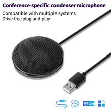 Micrófono de condensador USB, micrófono omnidireccional portátil para reunión, cantar en vivo, ordenador 2024 - compra barato