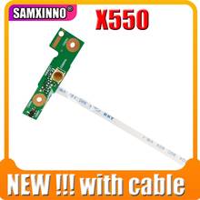 Оригинальная плата кнопки питания с кабелем для For Asus X550E X550EP X552E X550WE X550WA X552W X550EA X550MD X550MJ X550M X552M 2024 - купить недорого
