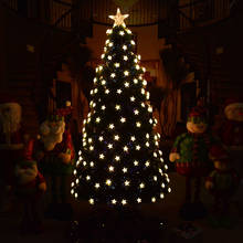 Iluminação led árvore de natal conjunto decorações de natal 1.5 metros árvore fibra óptica 1.8 metros nova árvore de natal para casa 2024 - compre barato