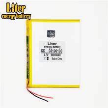 3.7V,5000mAH,35100100 ( polymer lithium ion battery ) Li-ion battery for tablet pc,GPS,mp3,mp4,cell phone,speake 2024 - buy cheap