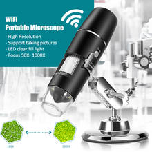 Microscópio eletrônico digital wi-fi 1000x, microscópio digital portátil sem fio para solda, 8 suportes led para repelente de placa pcb 2024 - compre barato