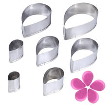 Juego de cortadores de galletas para decoración de pasteles, moldes para estampar Fondant, pétalos de rosa, azúcar, manualidades, Chocolate, 7 unids/set 2024 - compra barato