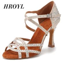 New women's girls ladys Latin Dance Shoes Ballroom indoor tango salsa Rhinestone Dancing Shoes high heel wholesale Hot sale 2024 - buy cheap