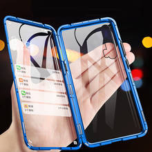 Магнитный чехол с полным покрытием для телефона Huawei Honor 20 Pro, 20S, закаленное стекло для Honor 20 Lite, view 20, двусторонний Магнитный чехол 2024 - купить недорого