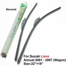 For Suzuki Liana Wagon Bexceed of Car Windscreen Windshield All Season Flat wiper blade 22"+19" 2001 2002 2003 2004 2007 2024 - buy cheap