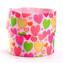 10yards Grosgrain ribbon - Valentine's Day sweet heart printed ribbon 2024 - buy cheap