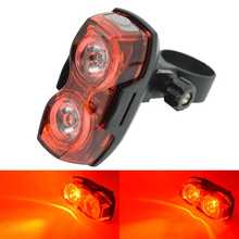 Luz traseira de bicicleta de led vermelho com 3 modos, luz traseira à prova d'água para bicicleta, mtb, lâmpada de aviso de condução noturna para uso 2 * aaa 2024 - compre barato