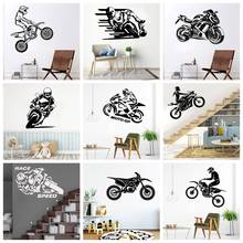 Creative Motocycle and Motor Wall Art Decal Decor Fashion Stickers For Living Room Vinyl Wallpaper Home Decor Kids Decals Mural 2024 - buy cheap