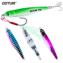 Goture 1PC Micro Metal Jig Cast Spoon Lure 15g 20g 30g Shore Slow Jigging Hard Artificial Bait Sea Bass Fishing Lure 2024 - buy cheap