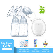 Электрический молокоотсос портативные молокоотсосы для грудного вскармливания с массажным режимом и регулируемым всасывающим протектором обратного потока BPA Бесплатно FDA 2024 - купить недорого