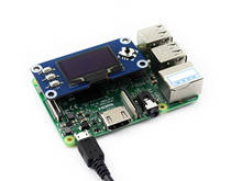 Плата Waveshare с OLED-дисплеем 1,3 дюйма для Raspberry Pi, 128*64 пикселей, интерфейс SPI/I2C 2024 - купить недорого