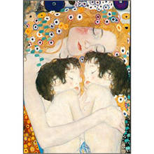 Pintura de diamantes redondos/cuadrados 5D, cuadro artesanal, punto de cruz, decoración del hogar, nuevo Gustav Klimt, madre, amor, gemelos, bebé, FH175 2024 - compra barato