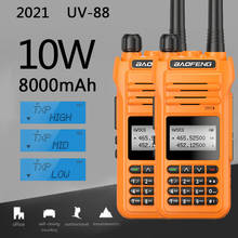 2 pçs novo baofeng UV-88 walkie talkie banda dupla de alta potência longo alcance 30km transceptor uv88 huntingUV-9R mais rádio em dois sentidos 2024 - compre barato