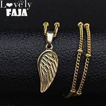 Wing Stainless Steel Necklaces Women Gold Color Necklaces & Pendants Jewerly joyas de acero inoxidable para mujer N19596 2024 - buy cheap